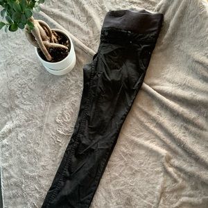Black straight leg maternity pants